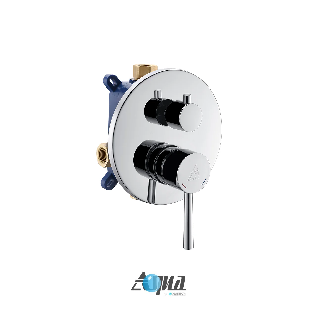 KubeBath Aqua Rondo Rough-In Valve With Cover Plate, Handle, and Diverter - Image 3