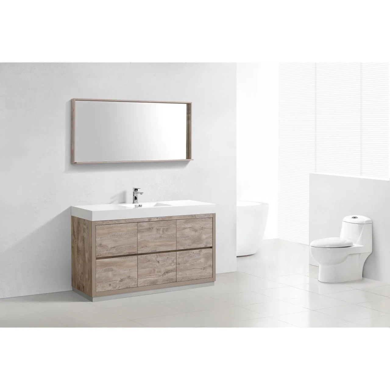 KubeBath Bliss 60" Free Standing Modern Bathroom Vanity - Image 23