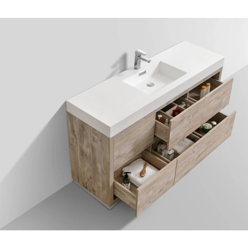 KubeBath Bliss 60" Free Standing Modern Bathroom Vanity - Image 25