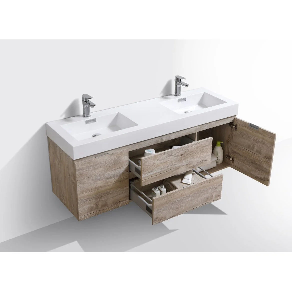 KubeBath Bliss 60" Free Standing Modern Bathroom Vanity - Image 50