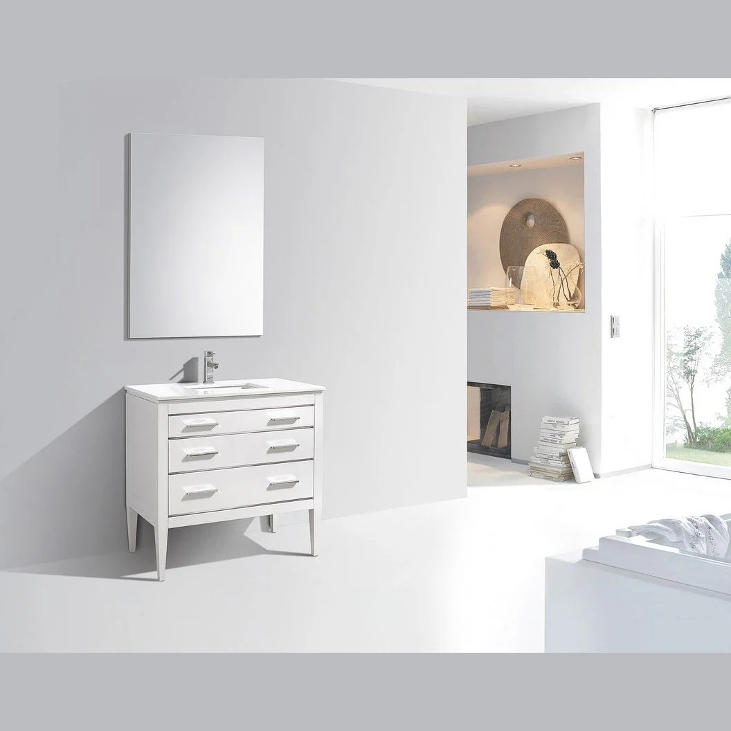 KubeBath Eiffel Gloss White Vanity with Quartz Counter Top - Image 18