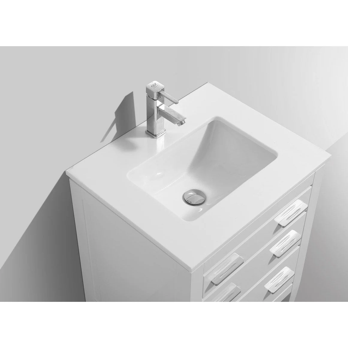 KubeBath Eiffel Gloss White Vanity with Quartz Counter Top - Image 3