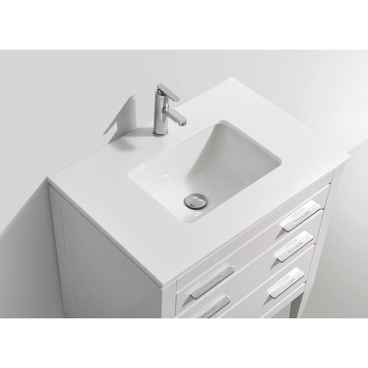 KubeBath Eiffel Gloss White Vanity with Quartz Counter Top - Image 9