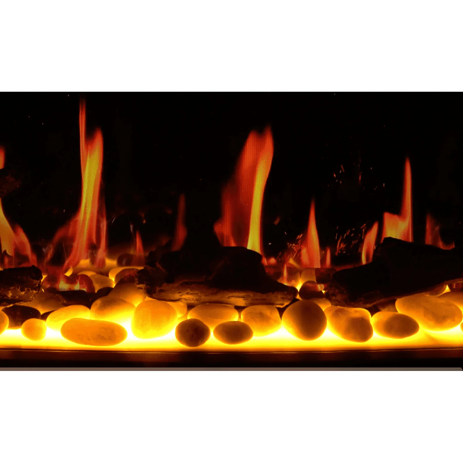 Litedeer Homes Latitude 65" Smart Electric Fireplace with App Driftwood Log & River Rock - Image 10