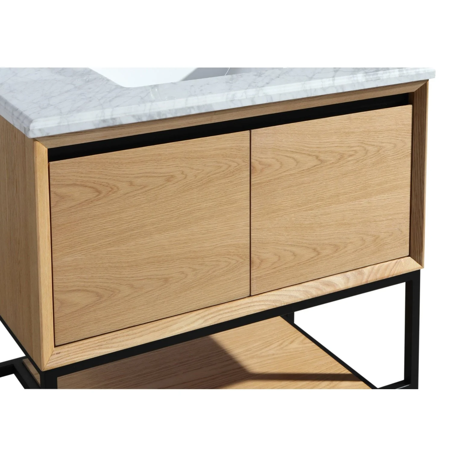 Laviva Alto 36" California White Oak Bathroom Vanity with Black Wood Marble Countertop 313SMR-36CO-BW - Image 5