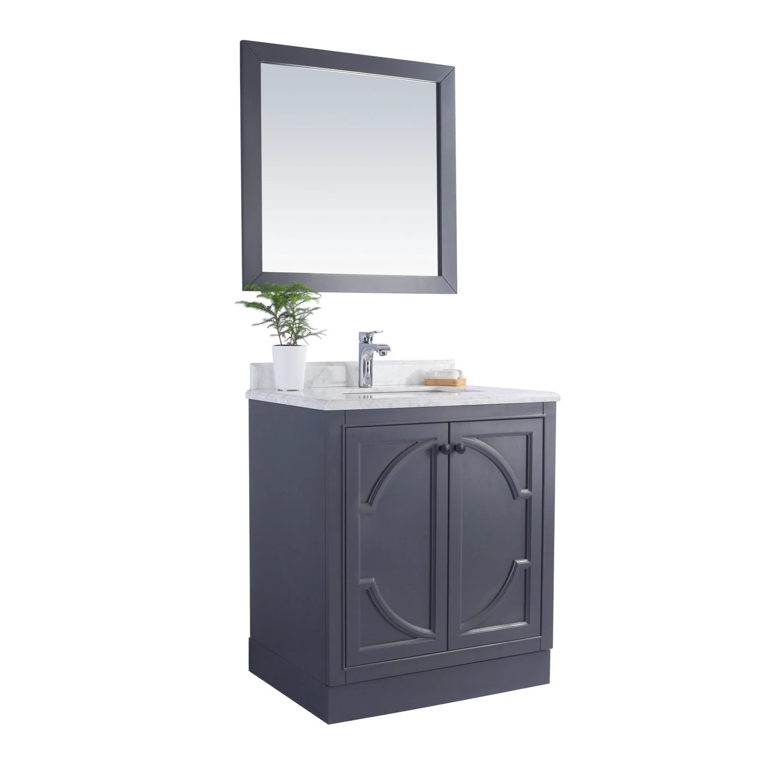 Laviva Odyssey 30" Maple Grey Bathroom Vanity Cabinet 313613-30G - Image 3