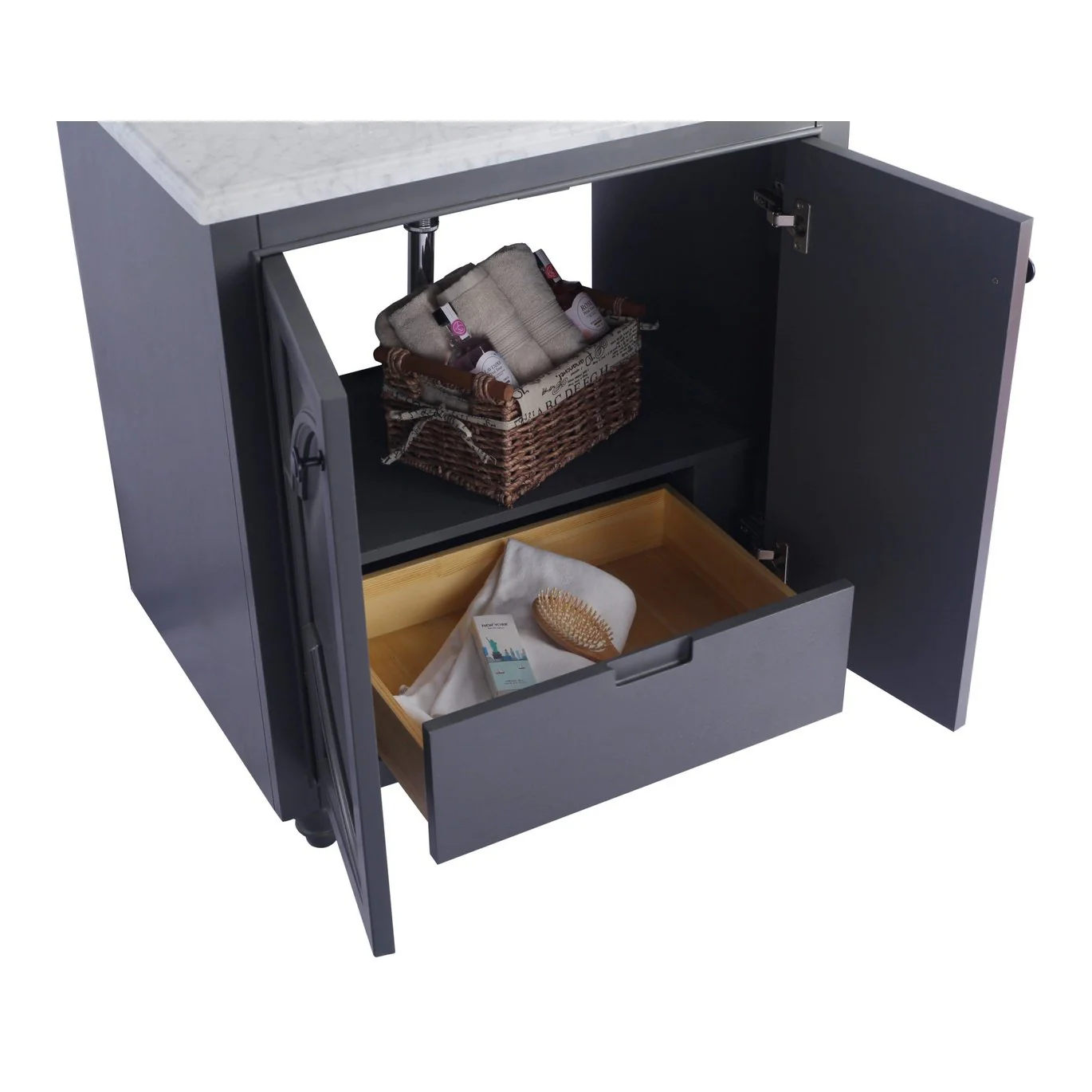 Laviva Odyssey 30" Maple Grey Bathroom Vanity Cabinet 313613-30G - Image 6