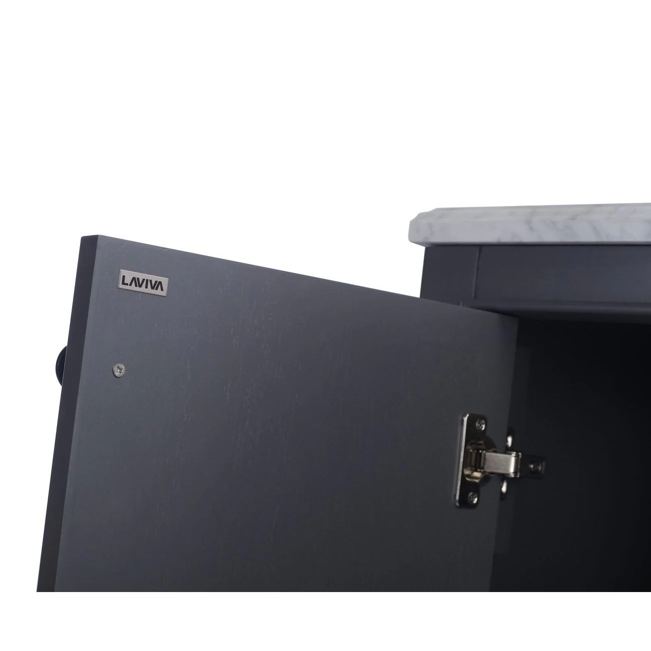 Laviva Odyssey 30" Maple Grey Bathroom Vanity with Matte White VIVA Stone Solid Surface Countertop 313613-30G-MW - Image 5