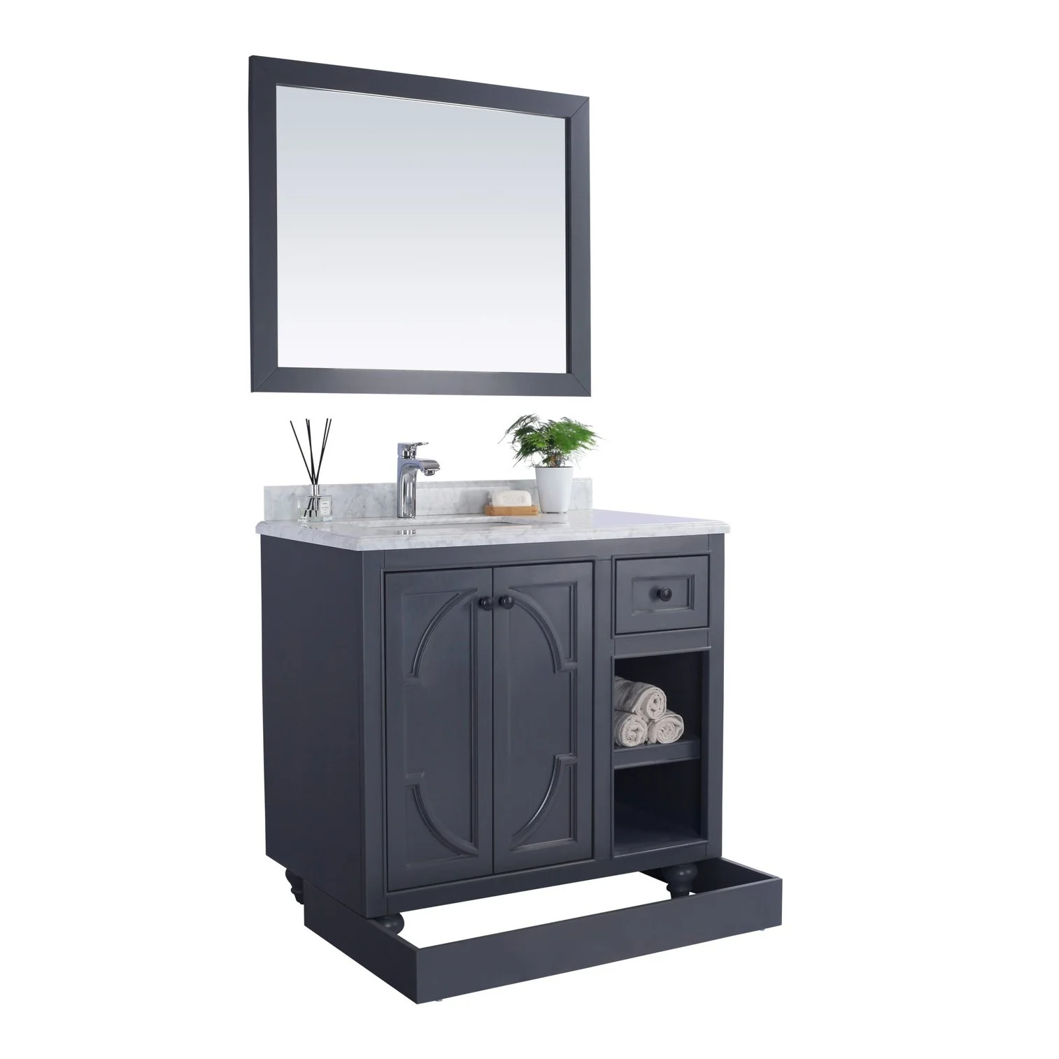 Laviva Odyssey 36" Maple Grey Bathroom Vanity Cabinet 313613-36G - Image 4