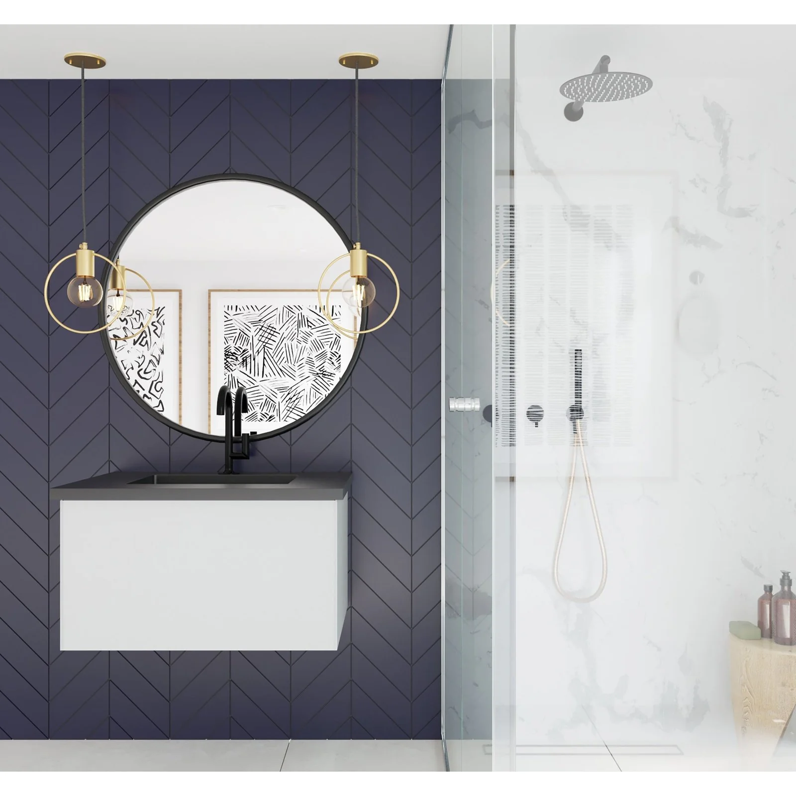 Laviva Vitri 30" Cloud White Wall Hung Bathroom Vanity Cabinet 313VTR-30CW