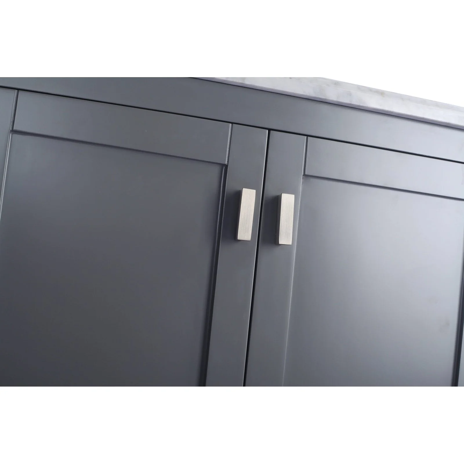 Laviva Wilson 30" Grey Bathroom Vanity with Matte White VIVA Stone Solid Surface Countertop 313ANG-30G-MW - Image 3