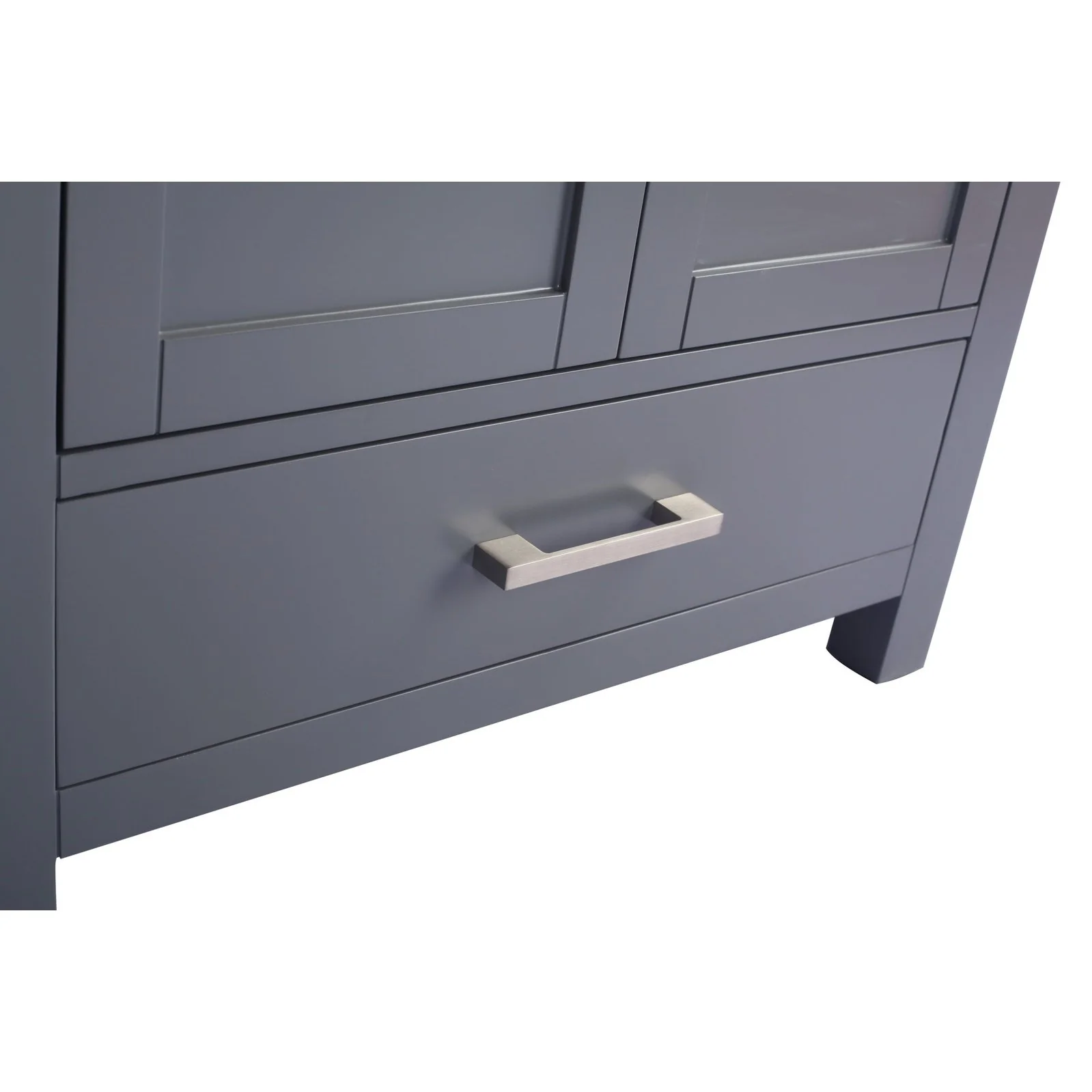 Laviva Wilson 30" Grey Bathroom Vanity with Matte White VIVA Stone Solid Surface Countertop 313ANG-30G-MW - Image 5