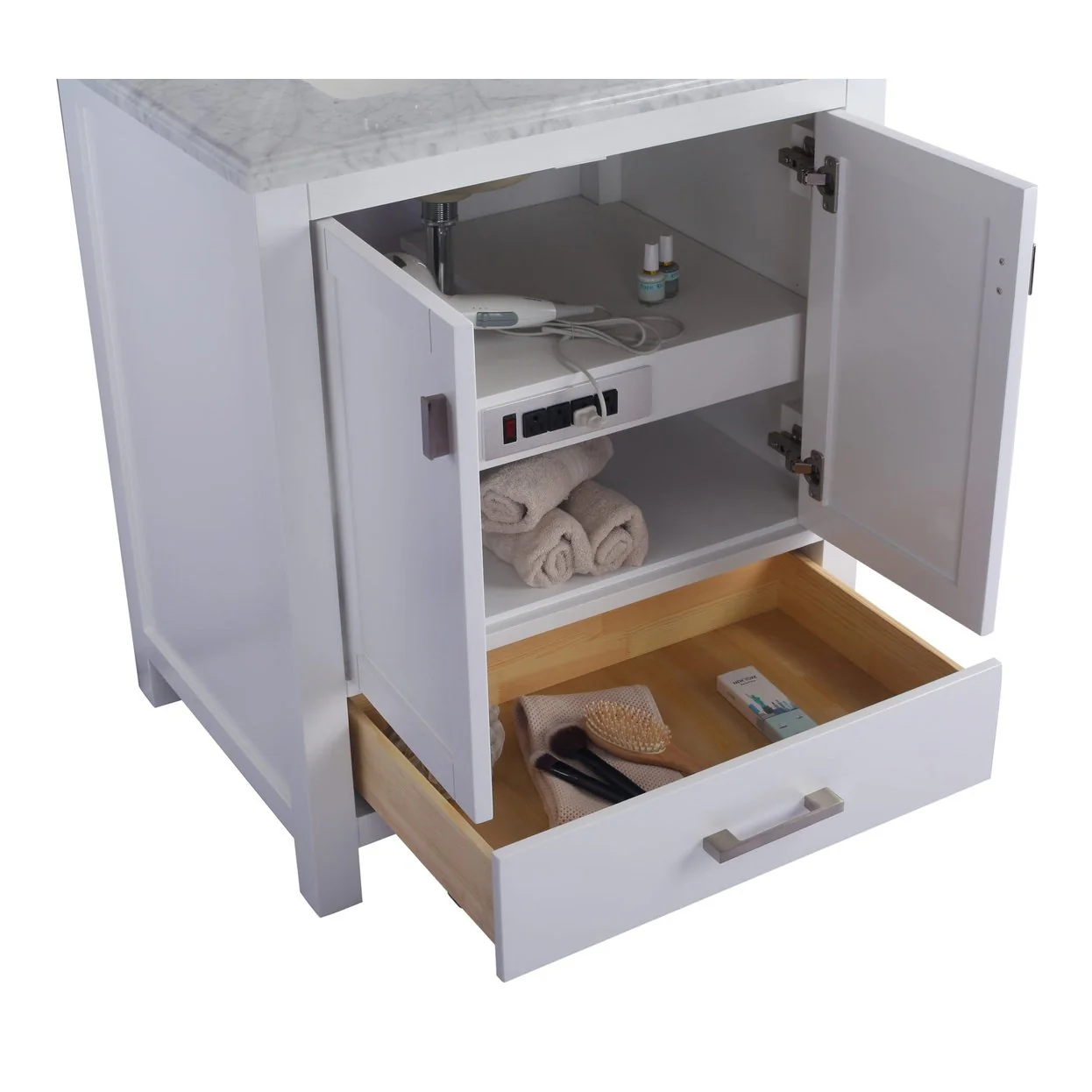 Laviva Wilson 30" White Bathroom Vanity Cabinet 313ANG-30W - Image 7
