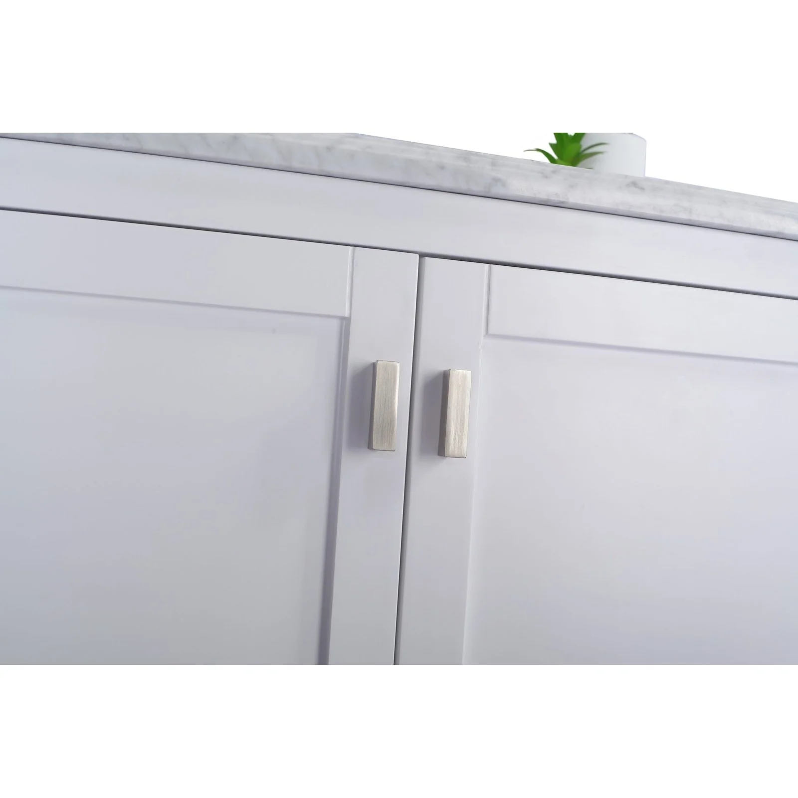 Laviva Wilson 36" White Bathroom Vanity with Matte White VIVA Stone Solid Surface Countertop 313ANG-36W-MW - Image 4