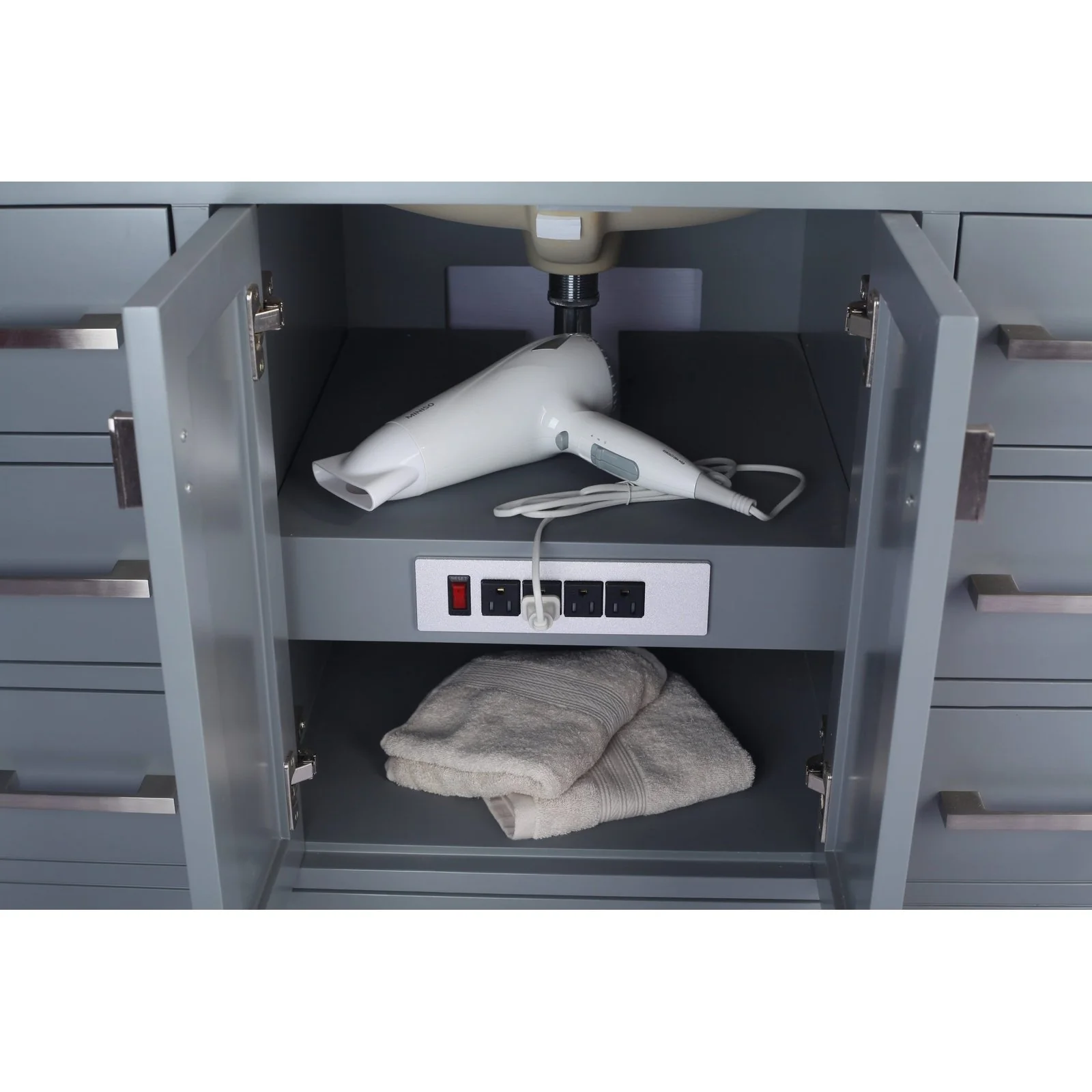 Laviva Wilson 42" Grey Bathroom Vanity Cabinet 313ANG-42G - Image 5