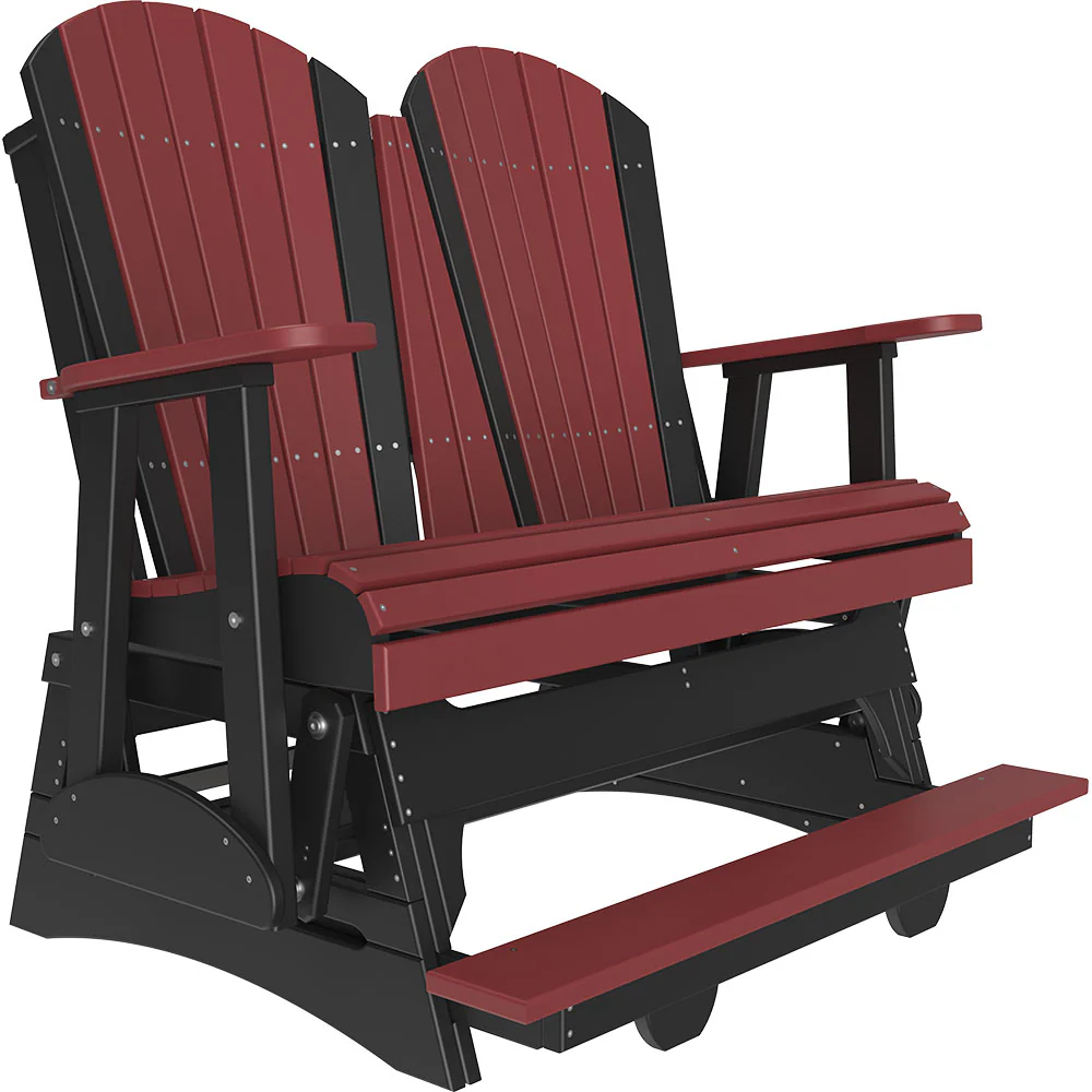 LuxCraft 4' Adirondack Poly Balcony Glider Chair - Image 7