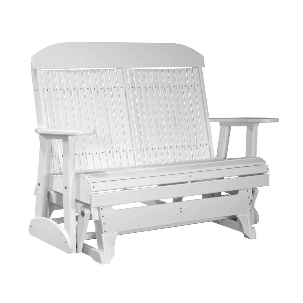 LuxCraft 4' Classic Poly Highback Outdoor Glider Chair - Image 13
