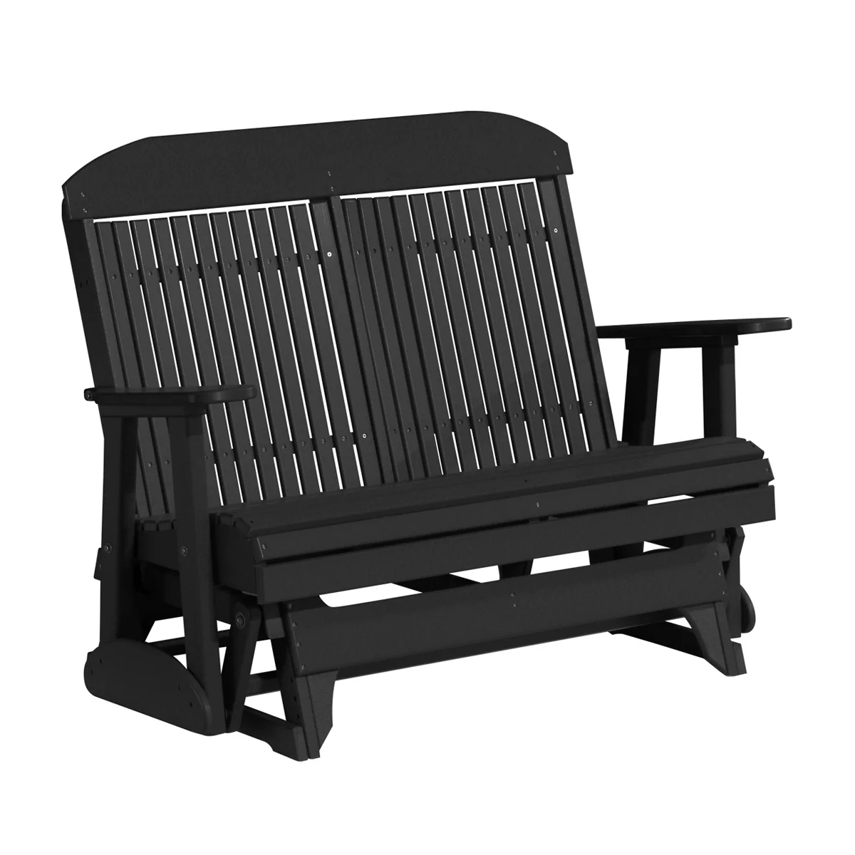 LuxCraft 4' Classic Poly Highback Outdoor Glider Chair - Image 3
