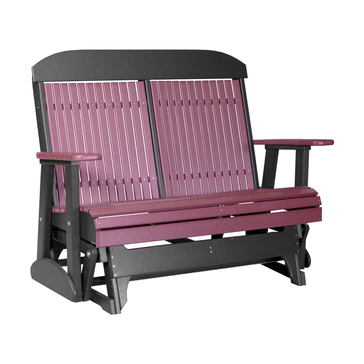LuxCraft 4' Classic Poly Highback Outdoor Glider Chair - Image 5