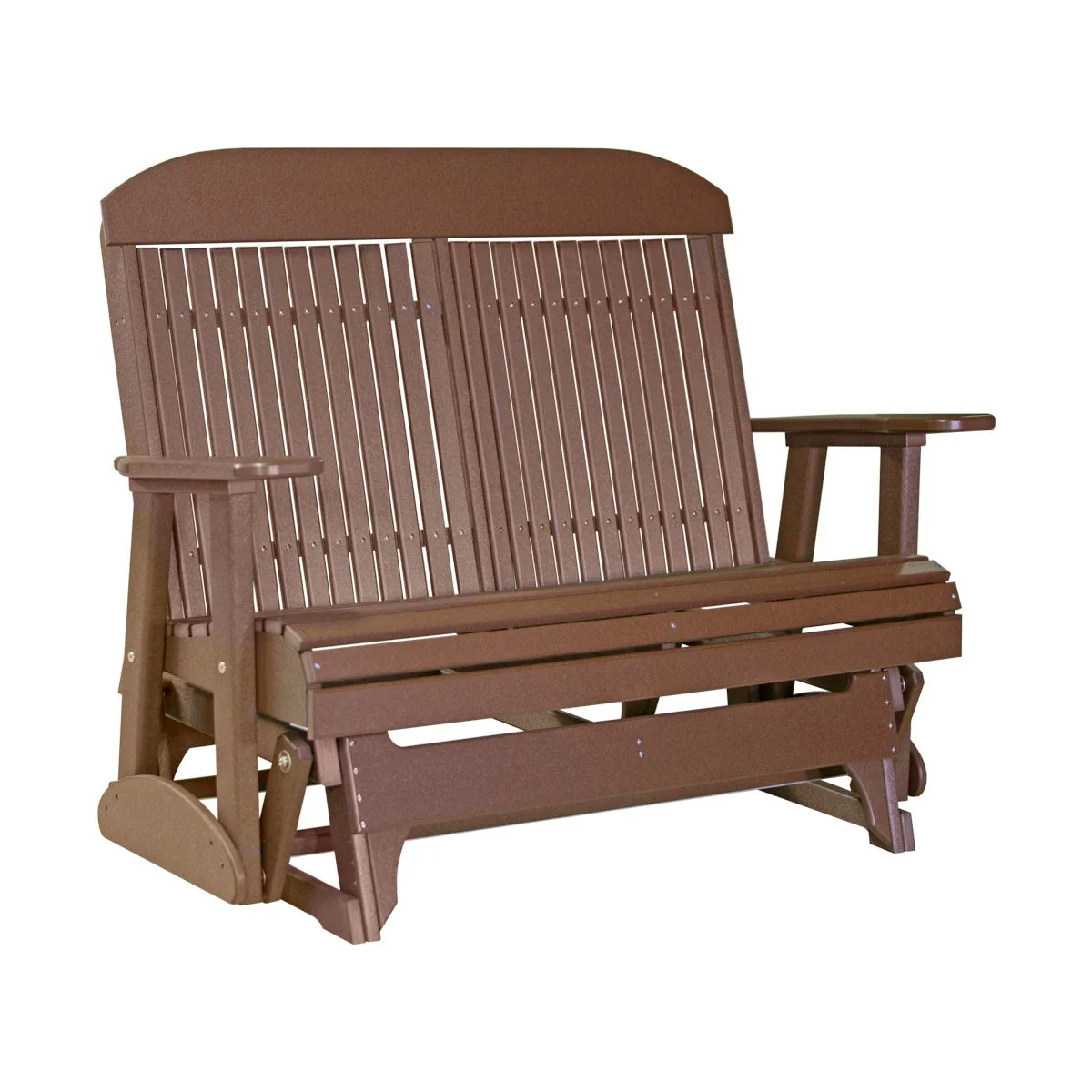 LuxCraft 4' Classic Poly Highback Outdoor Glider Chair - Image 6