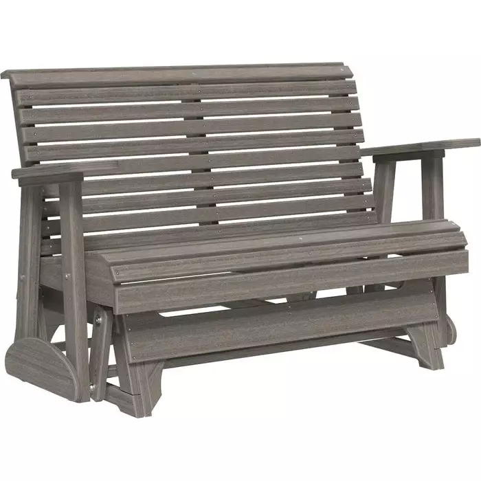 LuxCraft 4' Rollback Plain Poly Outdoor Glider Chair - Image 18