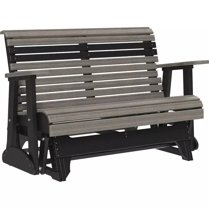 LuxCraft 4' Rollback Plain Poly Outdoor Glider Chair - Image 19