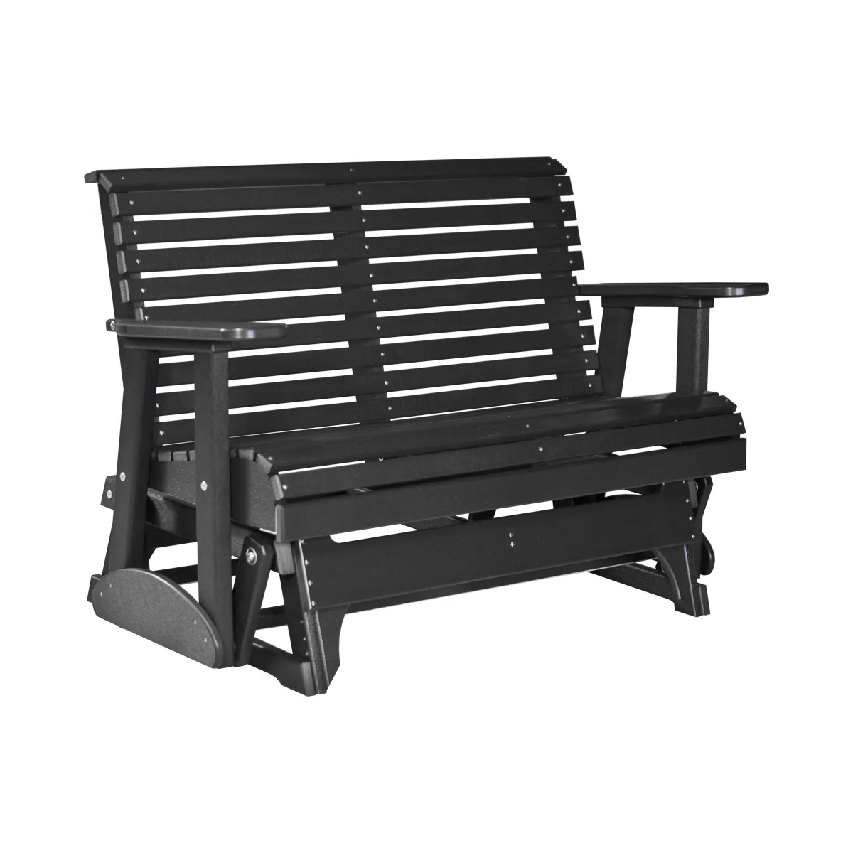 LuxCraft 4' Rollback Plain Poly Outdoor Glider Chair - Image 3