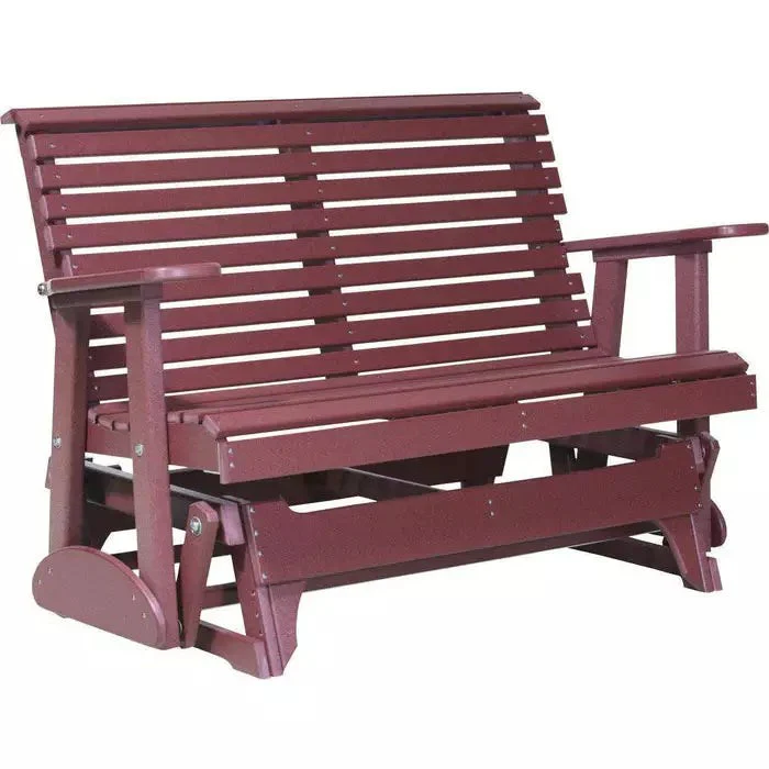 LuxCraft 4' Rollback Plain Poly Outdoor Glider Chair - Image 5
