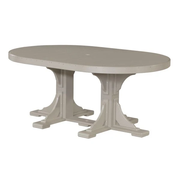 LuxCraft 4' x 6' Dining Height Poly Oval Table - Image 10