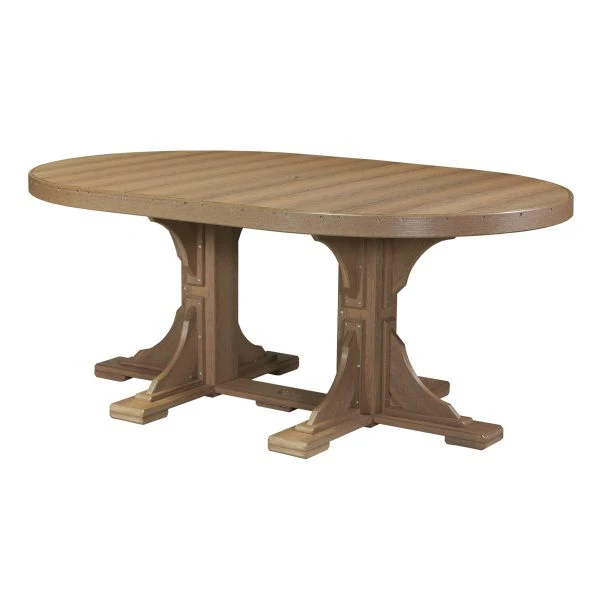 LuxCraft 4' x 6' Dining Height Poly Oval Table - Image 14