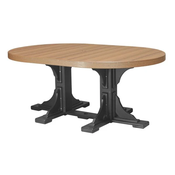 LuxCraft 4' x 6' Dining Height Poly Oval Table - Image 15