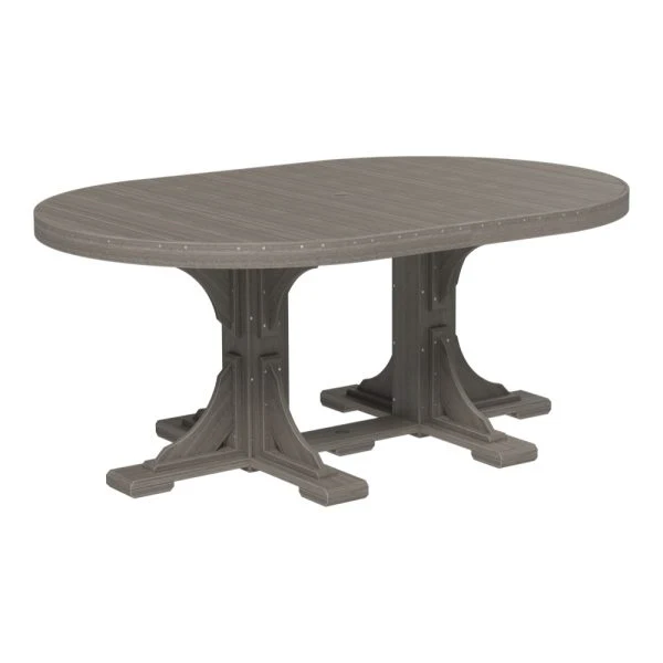 LuxCraft 4' x 6' Dining Height Poly Oval Table - Image 16