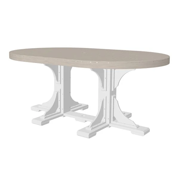 LuxCraft 4' x 6' Dining Height Poly Oval Table - Image 18