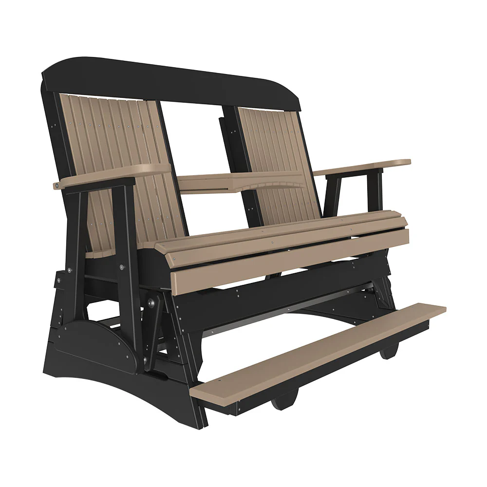 LuxCraft 5' Classic Balcony Poly Glider Chair - Image 11