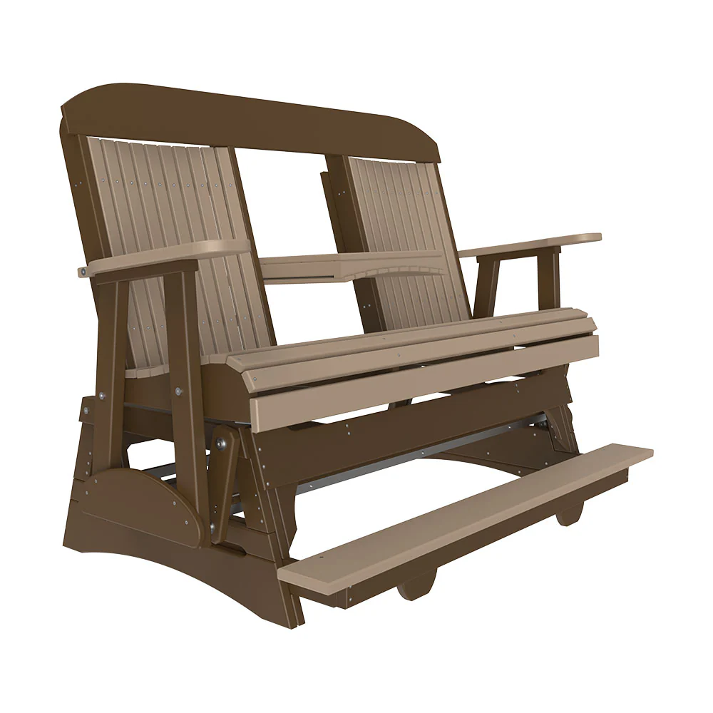 LuxCraft 5' Classic Balcony Poly Glider Chair - Image 12