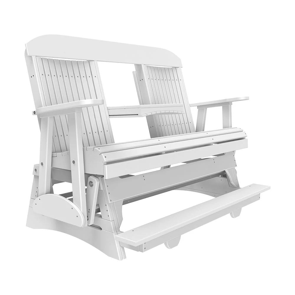 LuxCraft 5' Classic Balcony Poly Glider Chair - Image 13