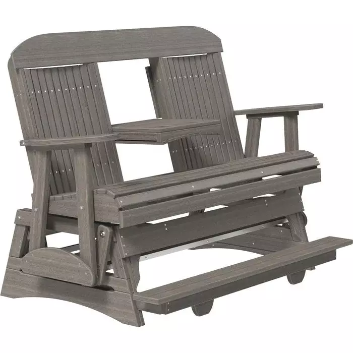 LuxCraft 5' Classic Balcony Poly Glider Chair - Image 14