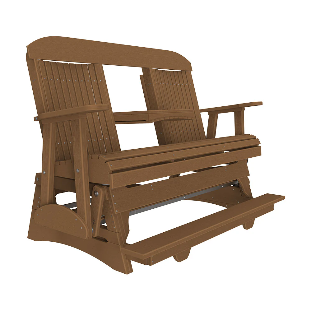 LuxCraft 5' Classic Balcony Poly Glider Chair - Image 15