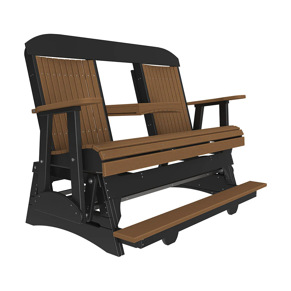 LuxCraft 5' Classic Balcony Poly Glider Chair - Image 17