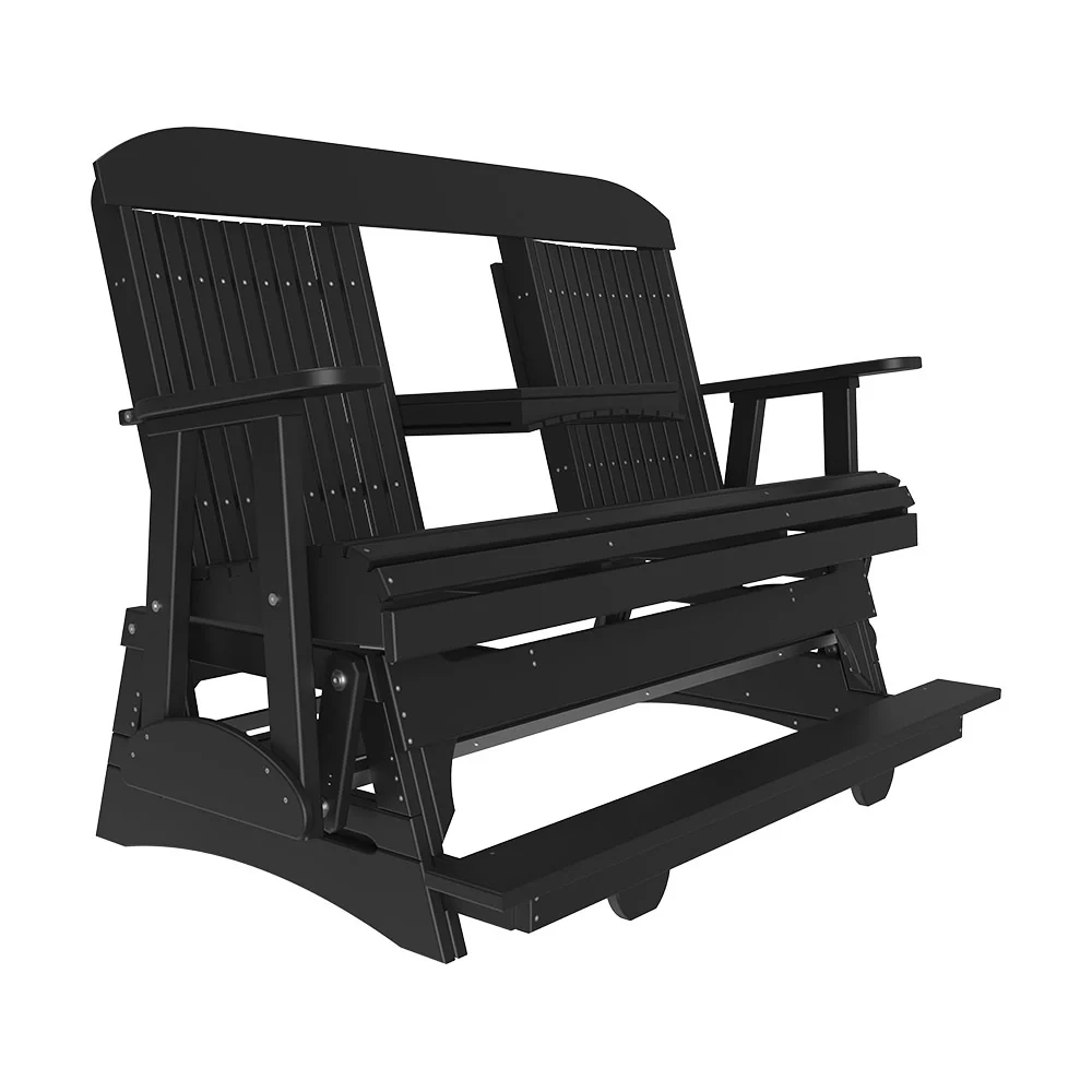 LuxCraft 5' Classic Balcony Poly Glider Chair - Image 3