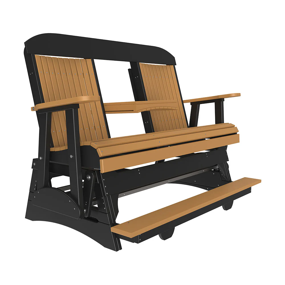 LuxCraft 5' Classic Balcony Poly Glider Chair - Image 4