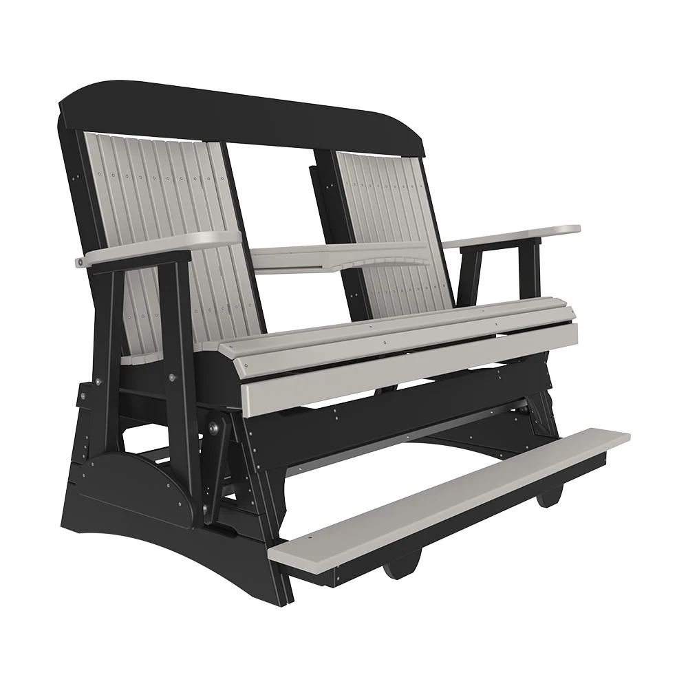 LuxCraft 5' Classic Balcony Poly Glider Chair - Image 7