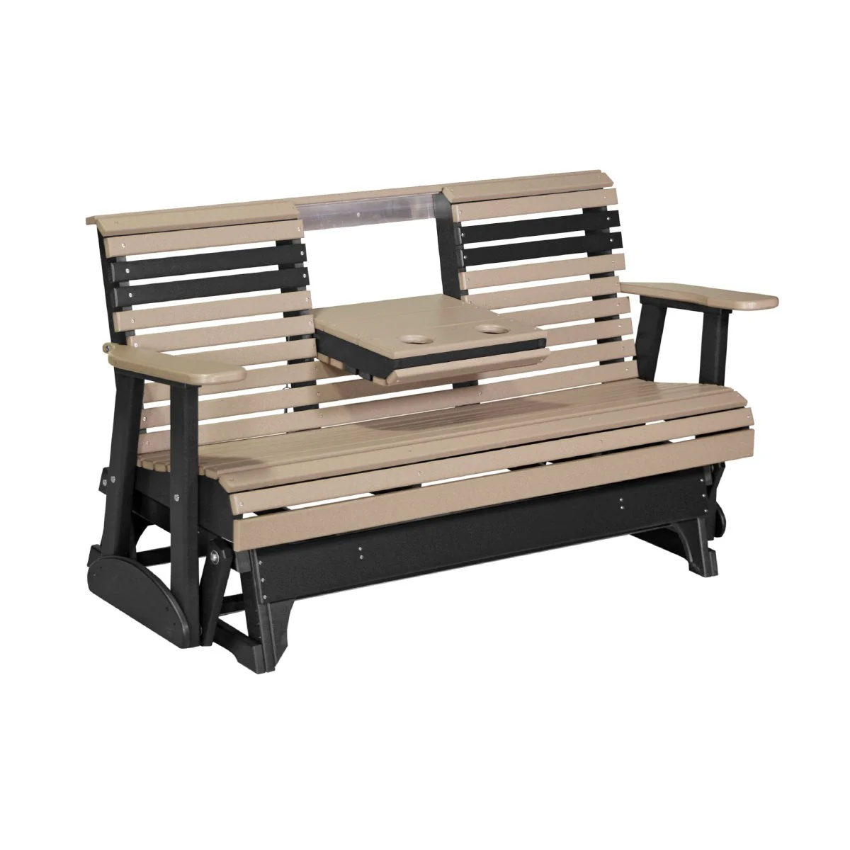 LuxCraft 5' Plain Poly Rollback Outdoor Glider Chair - Image 10