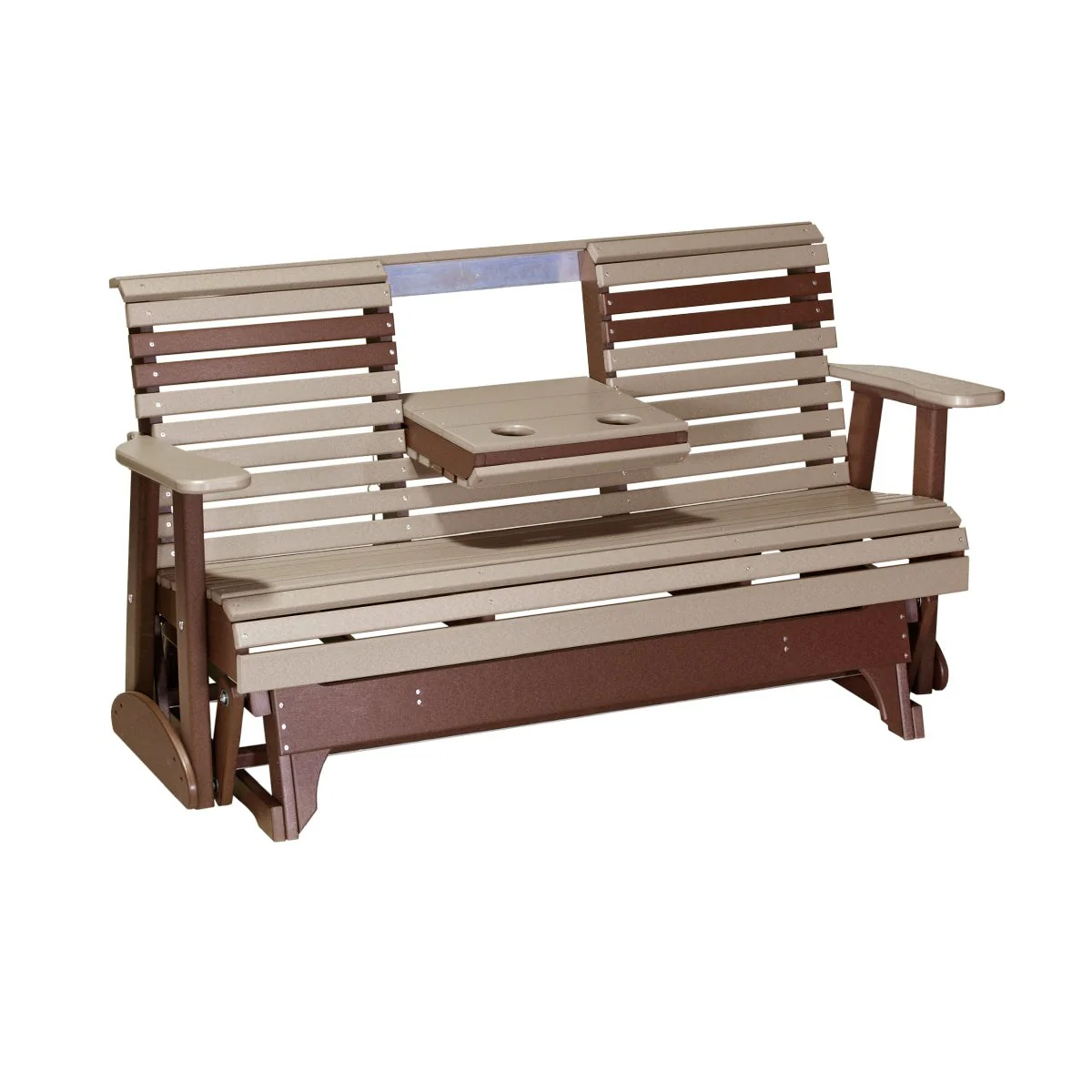 LuxCraft 5' Plain Poly Rollback Outdoor Glider Chair - Image 11