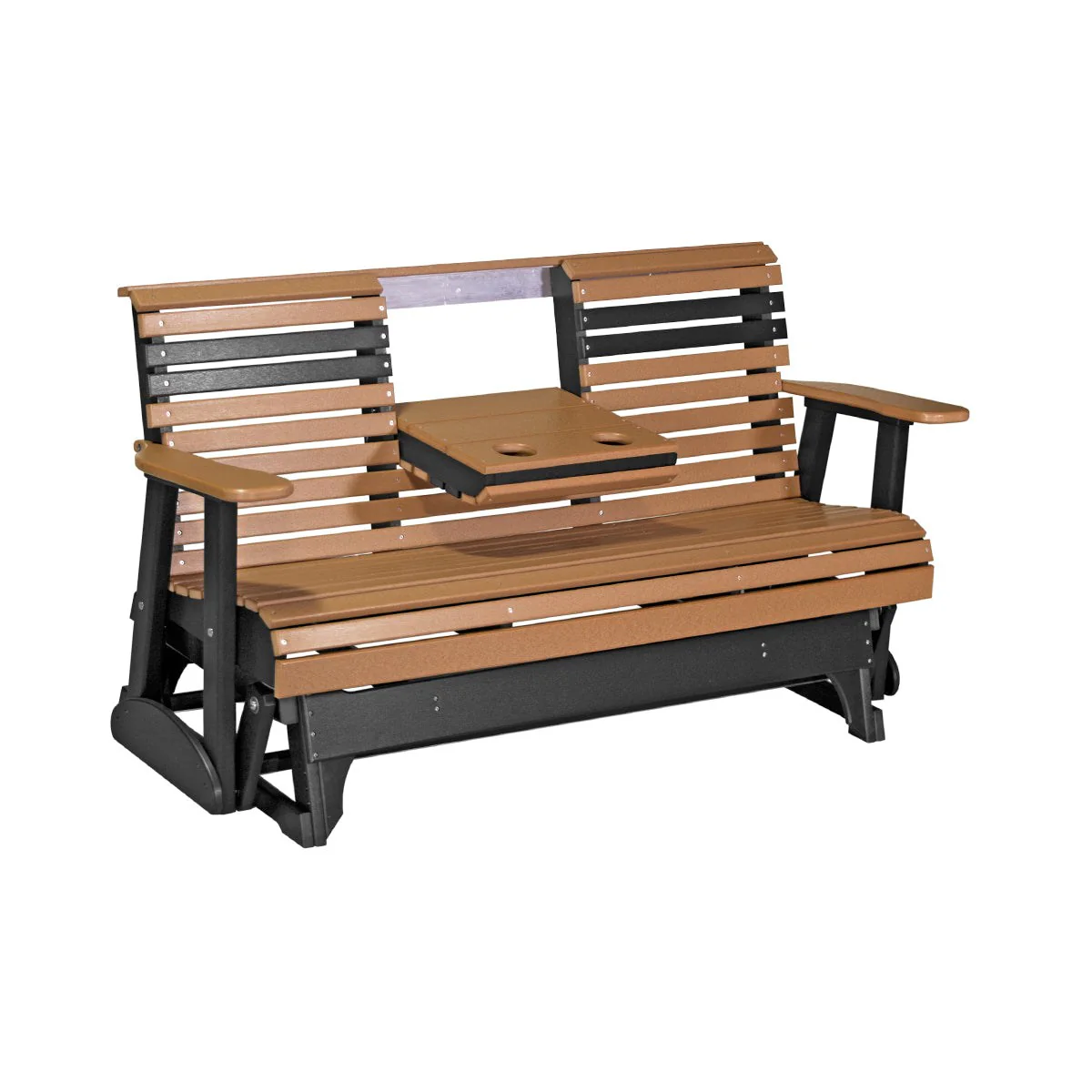 LuxCraft 5' Plain Poly Rollback Outdoor Glider Chair - Image 14