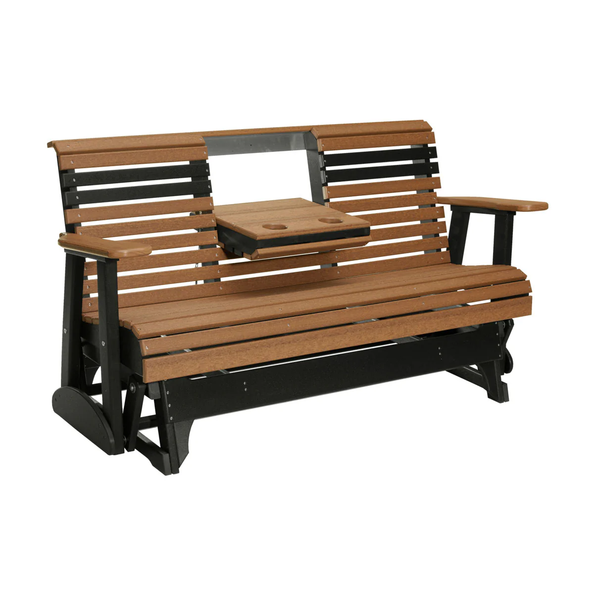LuxCraft 5' Plain Poly Rollback Outdoor Glider Chair - Image 3