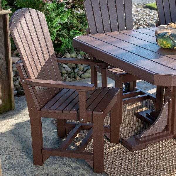 LuxCraft Adirondack Dining Height Poly Arm Chair