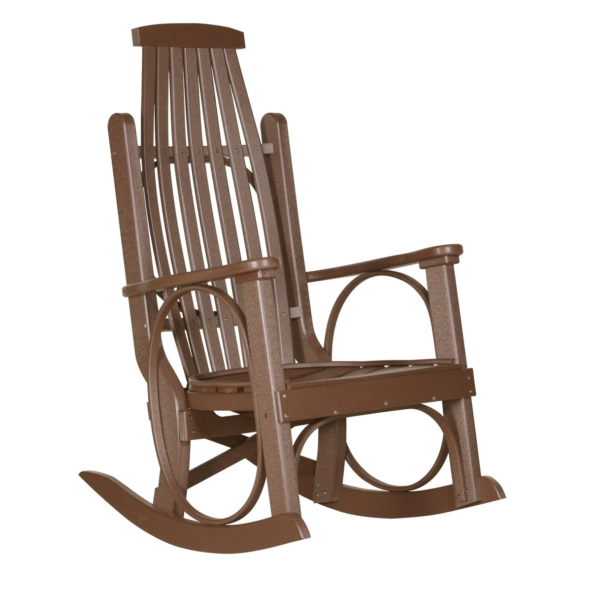 LuxCraft Poly Porch Grandpa's Outdoor Patio Rocker Rocking Arm Chair - Image 10