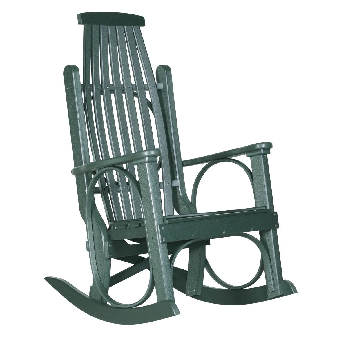 LuxCraft Poly Porch Grandpa's Outdoor Patio Rocker Rocking Arm Chair - Image 12