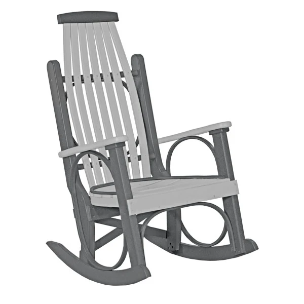 LuxCraft Poly Porch Grandpa's Outdoor Patio Rocker Rocking Arm Chair - Image 13